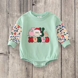 New Boutique Girls or Baby Smiley “Joy to the World” Onesie